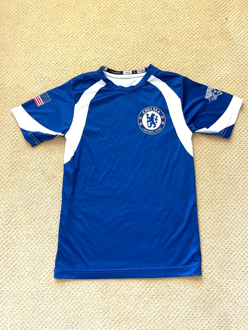 Chelsea Football Club Blue Soccer Jersey size Youth L